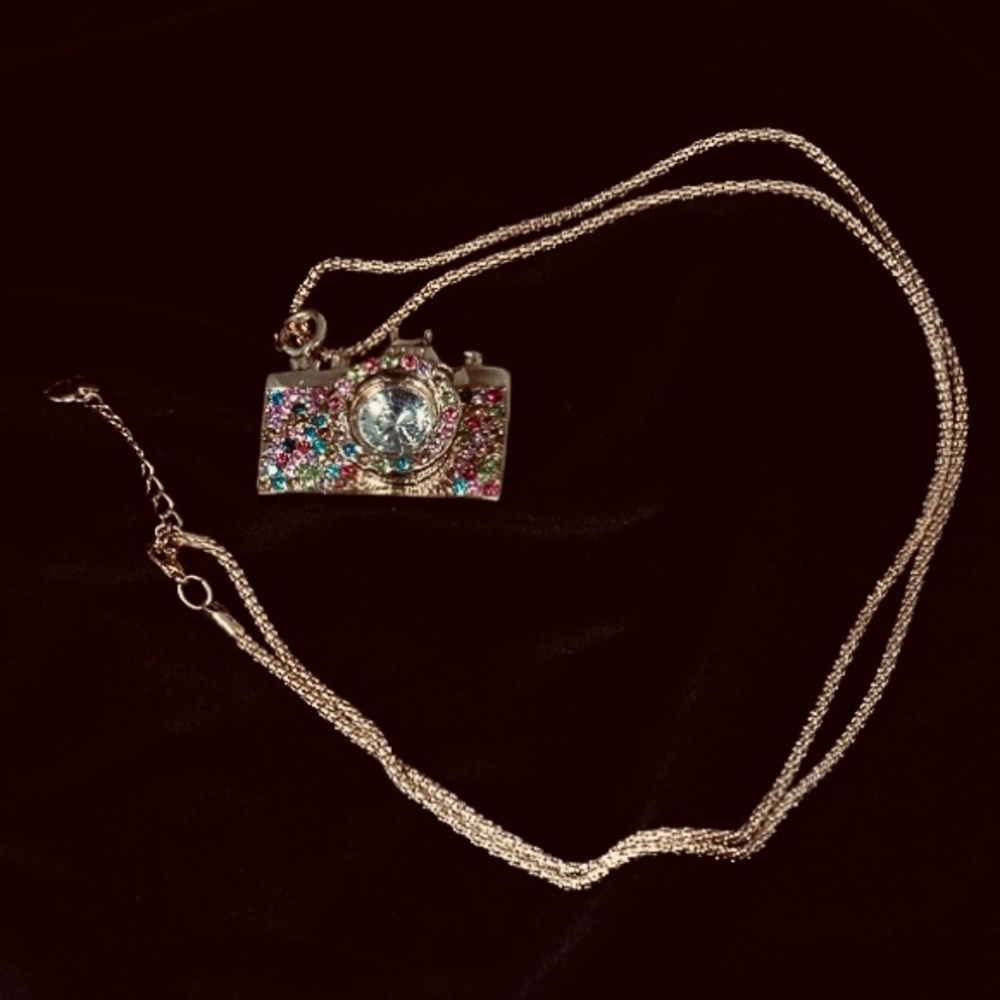 Glittering Camera Pendant NWT